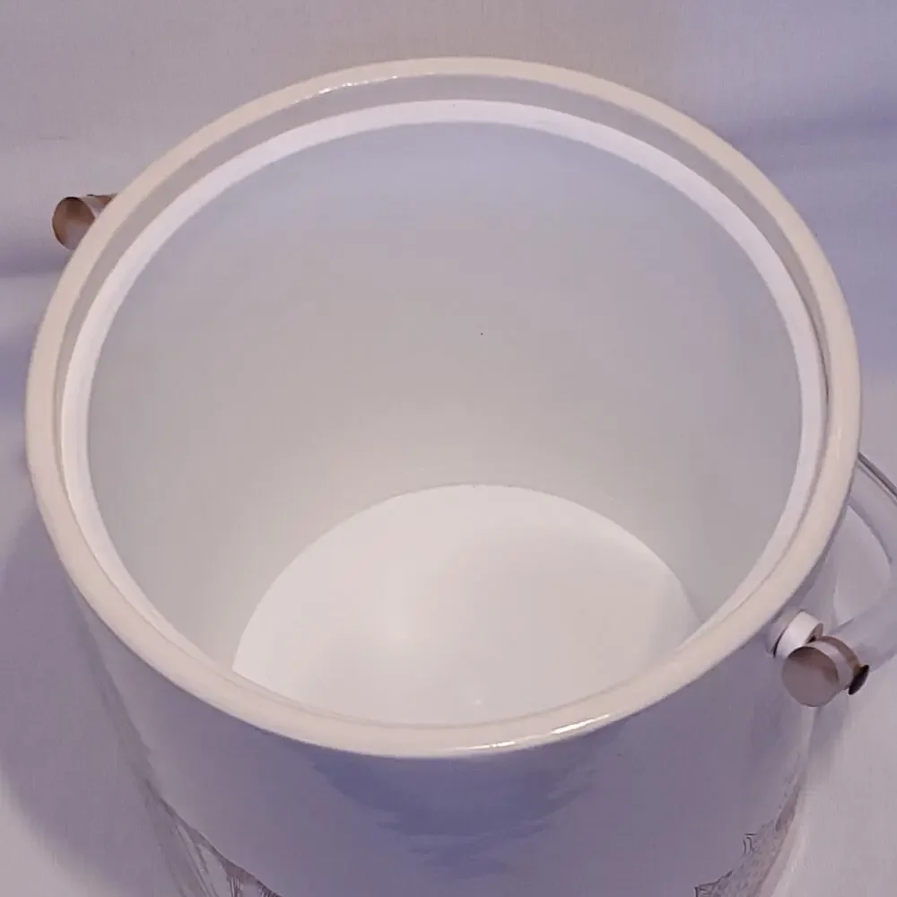 Mid Century Seashell Ice Bucket Lucite Vintage Bar Decor